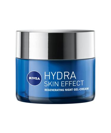NIVEA Hydra Skin Effect Regeneration Night Gel (50ml) Lightweight Evening Face Gel Charged with Hyaluronic Acid Gel-Based Face Moisturiser Provides 72H Hydration