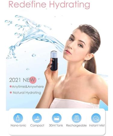Face Mister Spray Bottle Face Mister 30ml Mini Water Mister for Face Mister Spray Bottle USB Rechargeable Handy Mist Sprayer for Moisturizing Hydrating Skin Care Makeup Black - Buy Online on GoSupps.com