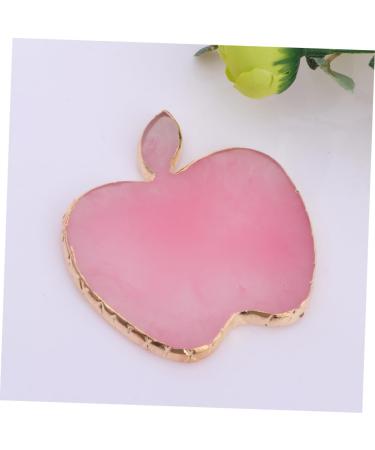 MERRYHAPPY MERRYHAPY 1 Piece Apple Shaped Manicure Palette With Gold Edge Professional Art Coloring Page For Nails Suitable For Color Mixing Photo Props 9*86cm Pink - Buy Online on GoSupps.com