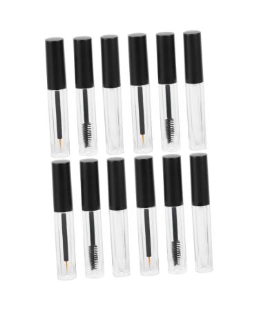 Didiseaon 12 Pcs Eyeliner Eyelash Bottle Makeup Mascara Clear Lip Gloss Mascara Tube Bottles with Wand Plastic 1 g (Pack of 1) As Shownx2pcs