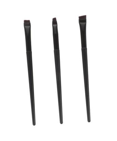 WOONEKY 3pcs Eyeliner Brush Eyebrow Brush Realistic Eyebrow Brush Eye Liner Brush Female Black