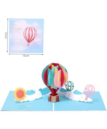 Toyvian 4 Pcs Hot Air Balloon Card Valentines Day Card Celebration Card Fathers Day Card Party Card Birthday Card Christmas Card Wedding Cards Anniversary Card 3d Halloween South Korea - Buy Online on GoSupps.com