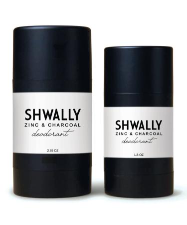 Shwally Zinc & Charcoal Deodorant   A True Natural  Tallow-Based & Effective Deodorant for Men & Women    Aluminum Free & Hypoallergenic  with 100% Grass-fed Tallow  Coconut  Zinc & Arrowroot   Concentrated  Lasts 4X Lon...
