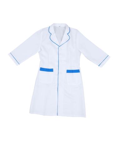 FRCOLOR Beautician Overalls White Work Shirts Hot Dyeing Work Clothes for Women Hairdressing Cape White Formal Dresses for Women Women's Formal Gown Salon Work Clothes Kimono Simple Nylon 85x44cm White