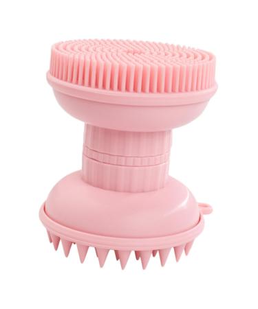 DOITOOL Makeup Brushed 1pc Three-in-one Bath Brush Pink Face Brush Pores Silica Gel Baby Makeup Face Brushes 8.6x7cm Pink