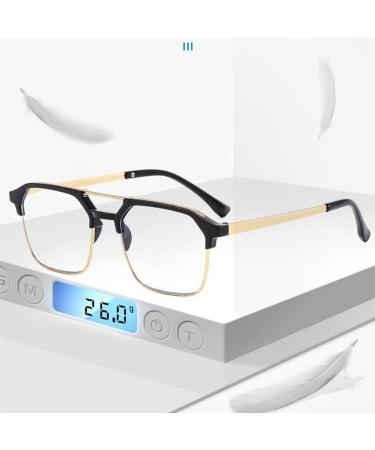 Stylish Double Bridge Half Frame Reading Glasses for Women & Men | Blue Light Blocking Computer Readers 1.5x Gold - Shop Now! - Buy Online on GoSupps.com