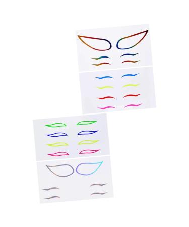 Didiseaon Didiseaon 12 Sets Colored Eyeliner Stickers Eyeliner Strip Sticker Eye Line Sticker Eye Makeup Sticker Beauty Supply Women Makeup Sticker
