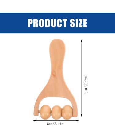 Healvian Wooden Massage Roller Set - 2-Piece Fascia & Body Massage Tool for Back Neck Legs & Shoulders - Buy Online on GoSupps.com