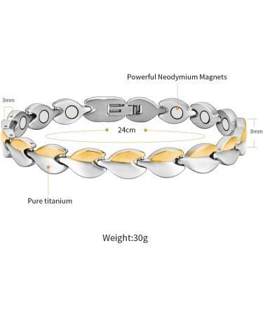 Magnetic Ankle Bracelets for Women - Pure Titanium Silver Fashion Anklet Jewelry 0029SW | International Shipping Available - Buy Online on GoSupps.com