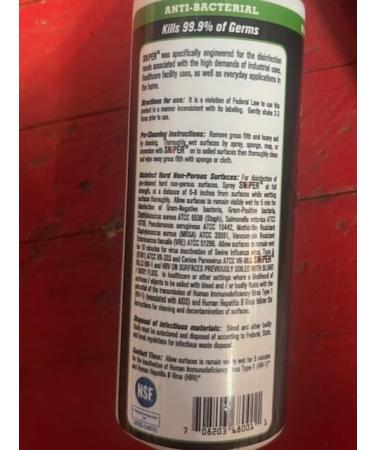 SNiPER Hospital Disinfectant & Odor Eliminator - All-Purpose Cleaner Spray 4 oz | International Shipping Available - Buy Online on GoSupps.com