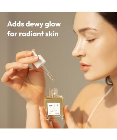 BEIGIC Lucent Oil - Vegan Korean Skincare Face Oil with Green Coffee Bean Argan Rosehip & Squalane | Hydrating Serum for Luminous Skin (1.25 Fl. Oz - Buy Online on GoSupps.com