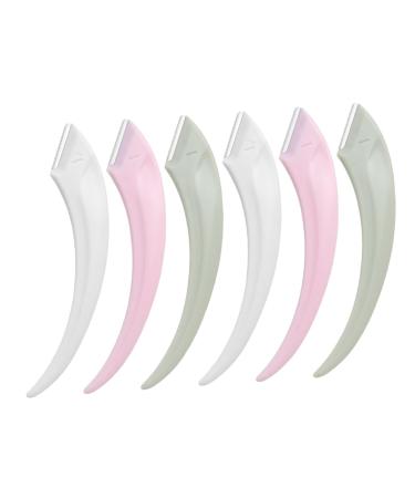 Minkissy 6st meniscus anti-scratch-eye brew trimmer 6-pcs tools for eyebrow care hair edge brush eyebrow-up brush dermaplaning eyebrow artifact Fr ulin face face