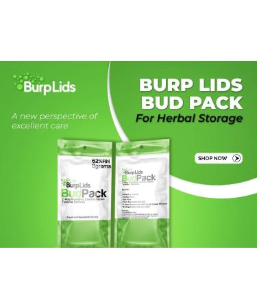 Burp Lids Bud Pack | 62% RH 2-Way Humidity Control | Size 8g | 1 Ounce Flower Protection | 12-Count Resealable Bag - Buy Online on GoSupps.com