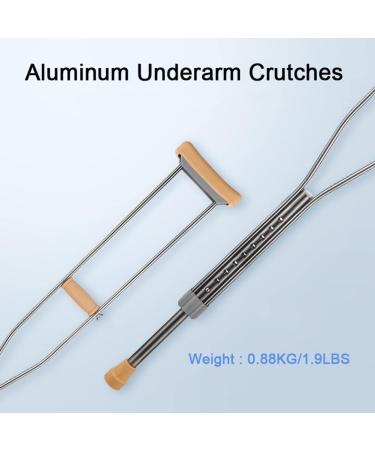 LINYUES Adults Underarm Crutches for Walking Adjustment Medical Armpit Crutches Aluminum Axillary Crutches w/Durable Comfortable Underarm Pad Hand Girp for Elderly Seniors - Buy Online on GoSupps.com