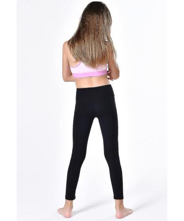 KYRIAD Girls Black Active Leggings with Side Pockets - Youth Large - Buy Online on GoSupps.com