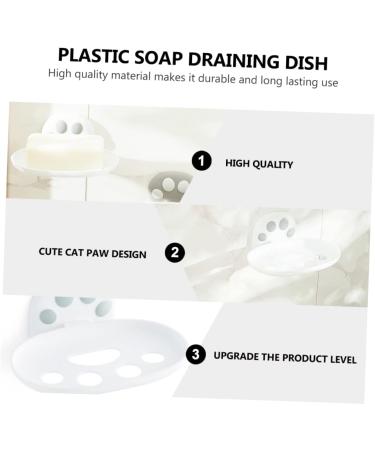 Amosfun 2 Pcs Box Soap Box Soap Rack Shower Soap Holder Shower Basket Soap Dish Soap Storage Soap Holder Bathroom Soap Draining Dish Hygiene Plastic Storage Rack White Wall-mounted - Buy Online on GoSupps.com