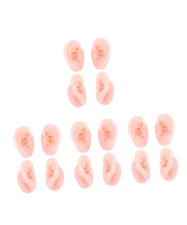 Healeved 8 Pairs Artificial Ear Mold Imitation Real Ear molds Manikin Body Simulation Human Ear Fake Ear Models Piercing Jewelry Silicone Body Parts 3D Silicone Mold Earphone
