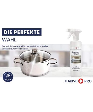 Buy Hanseatic Steel Cleaner 2 x 500 ml - Fragrance-Free Streak-Free Ideal for Kitchen & Grill - Ready to Use - Buy Online on GoSupps.com