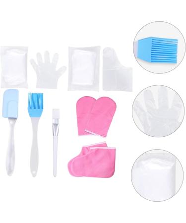 Ipetboom 1 Set Hand and Foot Care Set Foot Moisturizing Socks Silicone Moisturizing Sock Foot Care Kit Bath Gloves Paraffin Wax Booties Skin Pink Plastic Gloves (foot Covers) Work Care Bag 17.5x6cm Pink - Buy Online on GoSupps.com