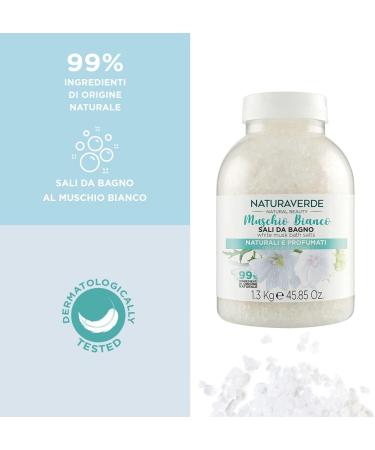 White musk Bath salts 1.3 kg - Buy Online on GoSupps.com