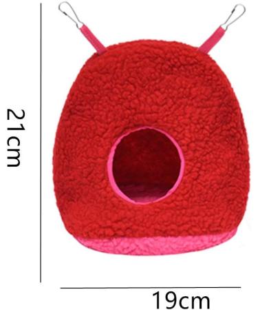 NA 1Pcs Plush Parrots Hanging Nest Bird Nest Bed Plush Bird Hut Berber Fleece Hammock Swing Bed Cave Warm Soft Plush Hammock Hanging Cage Tent for Pet Bird M - Buy Online on GoSupps.com