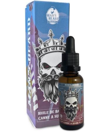 Man's Beard|Huile de barbe|Canne Sucre |Produit barbe homme hydratant croissance de la barbe| Pour tous types de barbe homme | 100% Fabrication Fran aise | Ingr dients d'origine naturelle | 30 ml - Buy Online on GoSupps.com