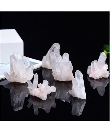 for 50-350g Natural White Crystal Cluster Quartz Crystal Health Reiki Stone Raw Point Specimen Home Decor Raw Crystals Gift Home Decorative Stones (Color : Crystal Cluster Size : 200-250g) - Buy Online on GoSupps.com