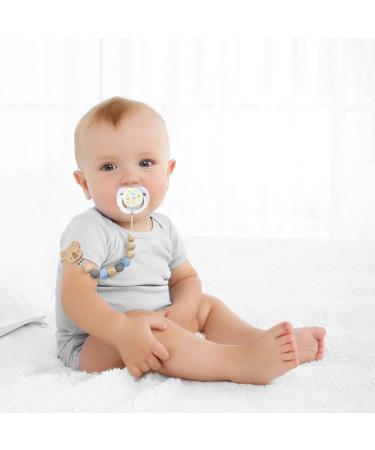 Artestar 6-Piece Wood Pacifier Clip Set | Chic Pacifier Chain Accessories for Babies - Buy Online on GoSupps.com