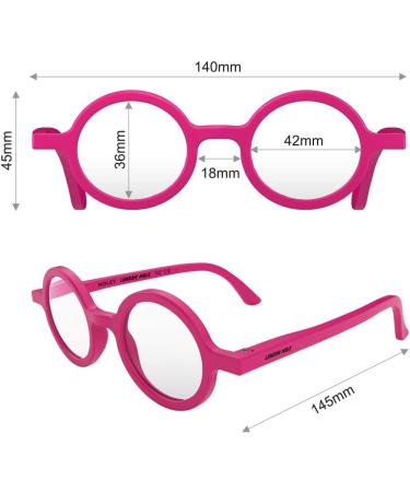 Moley London Pink Reading Glasses 1.5x - Stylish Round Readers with Spring Hinges - Buy Online on GoSupps.com