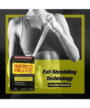 PharmaFreak RIPPED FREAK 2.0 | Hybrid Thermogenic Supplement (2X60 Caps + 28 Caps) - Buy Online on GoSupps.com
