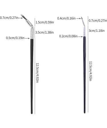 Angled Fan Eyelash Brush Bent Eyeliner Brushes with 120 -Angle Designed - Professional Lashes and Eyeliners Makeup Tool for Making Natural Look Rowces - Buy Online on GoSupps.com