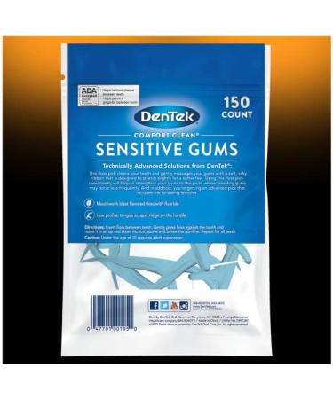 Dentek Comfort Clean Floss Picks Cool Mint 150 ea - Dental Floss for Gentle and Effective Cleaning - Buy Online on GoSupps.com