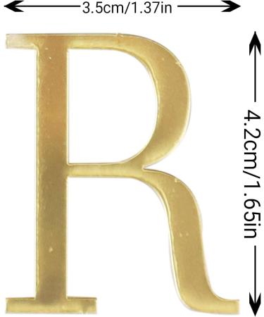 Letter Cake Toppers Acrylic Alphabet Cupcake Topper A-Z Cake Letters DIY Cake Decorations for Birthday Wedding Graduation Baby Shower 3D Gold - Buy Online on GoSupps.com