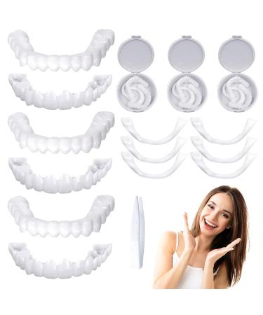 2 pairs of cosmetic veneers teeth false teeth for plug in the top and lower dentures themselves for men and women lighten the tooth and smile perfectly