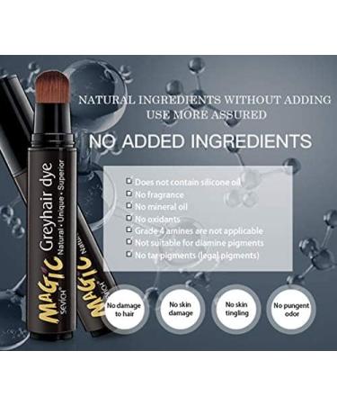 gowwim Temporary Hair Dye Pen Brush Root Touch Up Hair Colour Instant Root Concealer Cover Grey White Hair Root(Black) - Buy Online on GoSupps.com