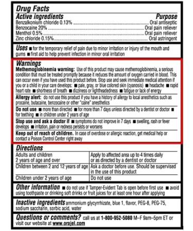 Orajel Severe Instant Pain Relief Gel - 0.25 oz Pack of 6 - Buy Online on GoSupps.com