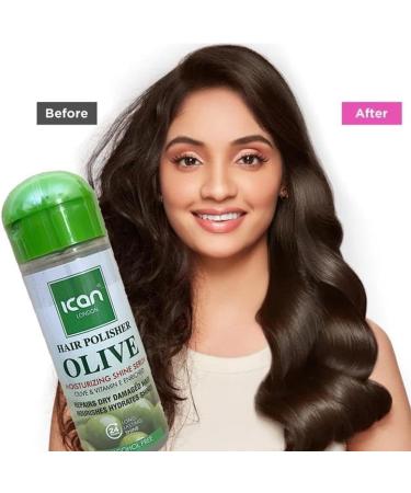 ican London Hair Polisher Olive Moisturizing Shine Serum Alcohol Free 207ml - Buy Online on GoSupps.com
