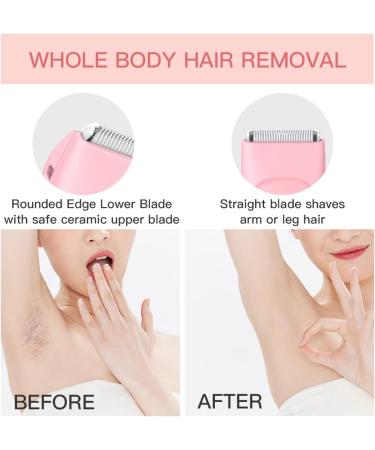 Rechargeable Bikini Trimmer for Women & Men - Electric Body Hair Clipper for Arms, Legs, Underarms - Waterproof with LED Display - Pink - Buy Online on GoSupps.com