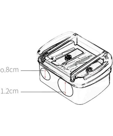 Double Holes Precision Lipstick & Eyeliner Sharpener - Ideal for Lip Liner & Eyebrow Pencils - High-Quality Cosmetic Tool - Buy Online on GoSupps.com