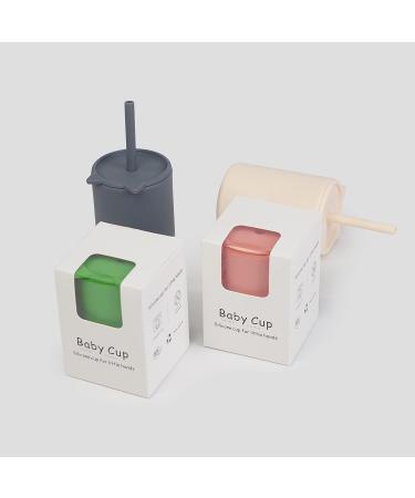 Straw Cups for Toddlers 12M+  Silicone Baby Cup with Straw Non-smell  Silicone Straw Cup 5oz. New- Milk - Buy Online on GoSupps.com