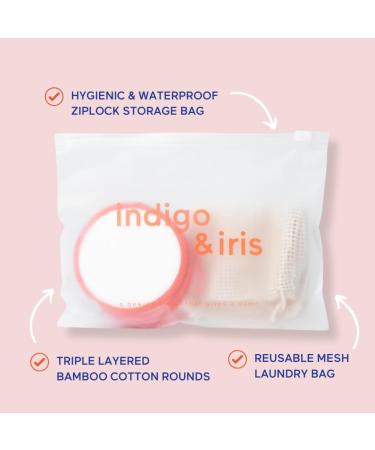 Indigo & Iris Reusable Exfoliating Cotton Rounds - Eco-Friendly Washable Makeup Remover Pads for Face & Eye Cleansing - Buy Online on GoSupps.com
