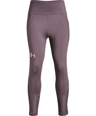 Under Armour Girl's Infinity Ankle Crop Capri Youth Small - Ash Taupe/Metallic Rose Gold - Buy Online on GoSupps.com