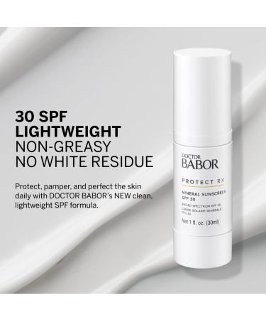 DOCTOR BABOR PROTECT RX Mineral Face Sunscreen SPF 30 - Lightweight Facial Sunscreen Lotion, 1oz - Buy Online on GoSupps.com