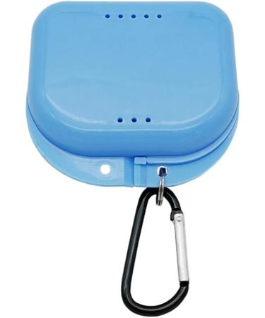 AIWAYING Retainer Case Mouthguard Denture Box 2-Pack Blue with Carabiner Clip - Buy Online on GoSupps.com