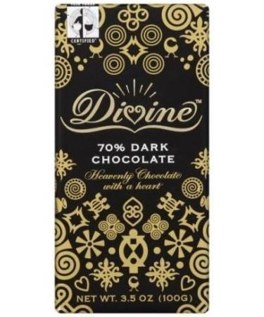  Divine Divine Chocolate Set of 2 boxes of 70% dark chocolate 100g - Buy Online on GoSupps.com