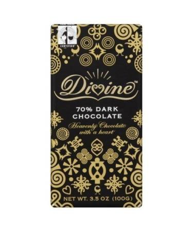 Divine Divine Chocolate Set of 2 boxes of 70% dark chocolate 100g