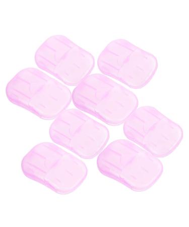 Milisten 15 Boxes Portable Travel Soap Travel Supplies Soap Slices Soap Flakes Small Soap Slice Violet 7.00X4.50X1.50CM
