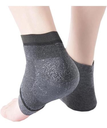 Moisturizing Heel Socks - Heel Socks for Dry Cracked Feet Gel Heel Repair Socks for Cracked Heels Moisture Socks for Women Dry Feet Moisturizing Spa Socks for Overnight Dark Gray - Buy Online on GoSupps.com