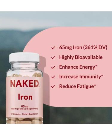 Naked Iron + Vitamin C Bundle High-Potency Supplement for Deficiency Energy Support Red Blood Cell & Daily Antioxidant Immune Support 65 mg Iron (60 Caps) + 500 mg Vitamin C (90 Caps) - Buy Online on GoSupps.com