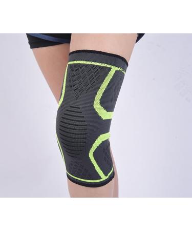 GeRRiT Knee Brace for Women and Men - Set of 2 Running Knee Pads Pain Knee Pads Compression Knee Pads for Basketball Weightlifting Gym Workout Sports (Green)